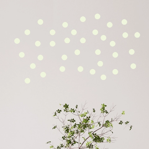 Adesivi Murali a Punti Blu Fluorescenti Cielo Stellato PVC Autoadesivi per Soggiorno Camera da Letto Bambini Decorazione Casa