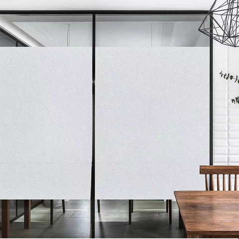 Frosted Static Cling Privacy Window Film Non Adhesive Opaque Glass Sticker For Home Office Bathroom Vinyl Covering Decor