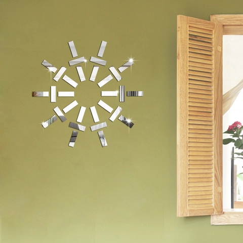 Acryl Spiegel Wandsticker DIY Geometrisch Sunburst Ontwerp Waterdicht Verwijderbaar Spiegel Wanddecoratie Voor Woonkamer Slaapkamer