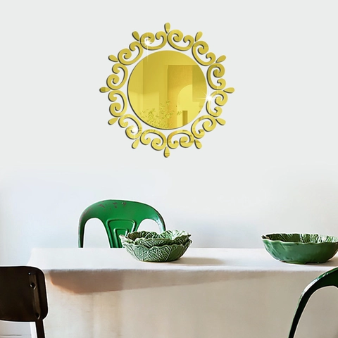 Adesivi da Parete a Specchio 3D in Acrilico con Girasole Creativi Decalcomanie a Specchio Impermeabili DIY Decorazione Sfondo