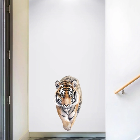 Realistische Tijger Muursticker Waterdicht PVC Dier Muurstickers Voor Woonkamer Slaapkamer Home Decor Modern Zelfklevende Kunst Muurschildering