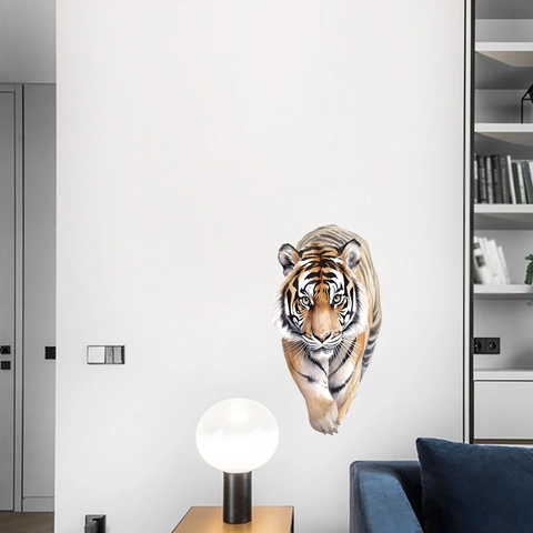 Realistische Tijger Muursticker Waterdicht PVC Dier Muurstickers Voor Woonkamer Slaapkamer Home Decor Modern Zelfklevende Kunst Muurschildering