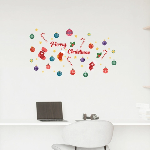 Frohe Weihnachten Wandaufkleber PVC Abnehmbare Fensterbilder Für Feiertage Haus Deko Party Dekoration Festlicher Wandtattoo