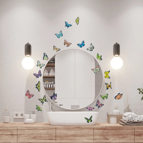 3D Mehrfarbige Schmetterling Wandtattoo PVC Abnehmbare DIY Schmetterling Aufkleber Für Schlafzimmer Wohnzimmer Haus Dekoration Kunst Wandbild