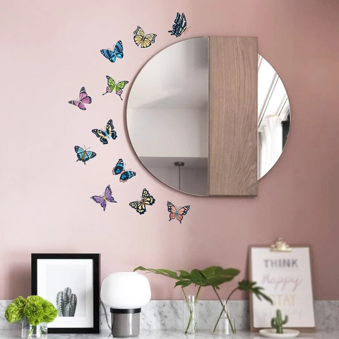 3D Multi-color Butterfly Wall Stickers PVC Removable DIY Decorative Butterfly Decals For Kids Room Living Room Bedroom Home Decor