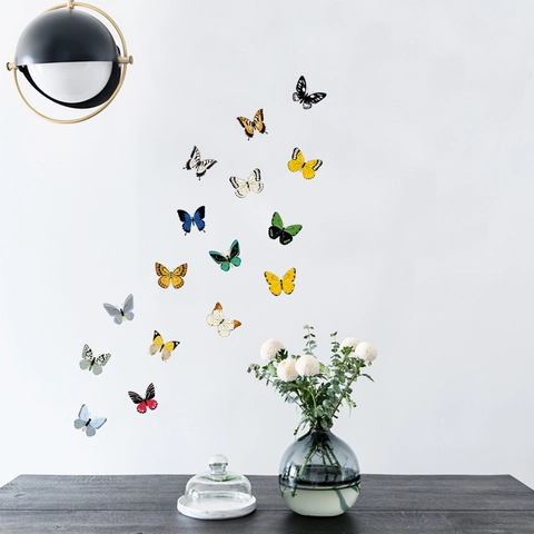 Simulation PVC Schmetterling Wandsticker Bunte 3D Dekorative Aufkleber Für Schlafzimmer Wohnzimmer DIY Home Decor Wandbild