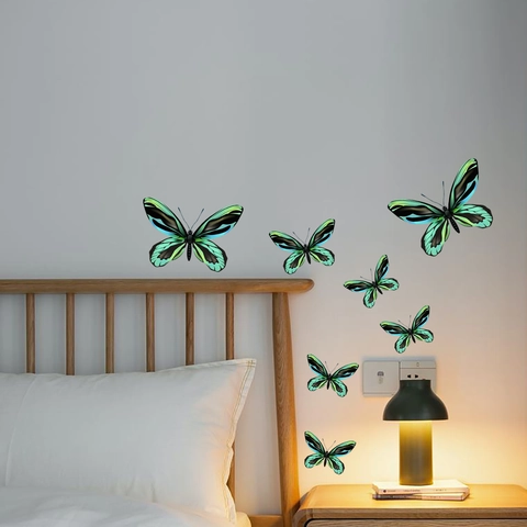 3D Farfalla Adesivi Murali Luminosi PVC Si Illumina Al Buio Simulazione Farfalla DIY Decorazione Per Casa Camera Letto Soggiorno