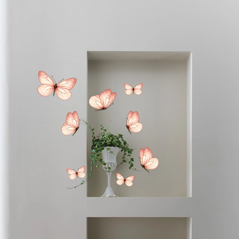 Leuchtende Schmetterling Wandtattoos PVC Fluoreszierende Schmetterling Aufkleber Für Wohnzimmer Schlafzimmer Home Dekoration