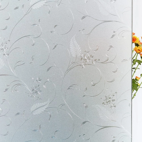 Frosted Static Cling Privacy Window Film Non Adhesive Opaque Glass Sticker For Home Office Bathroom Vinyl Covering Decor