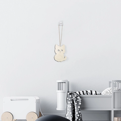 Creativo Ciondolo a Forma di Gatto in Legno da Parete Moderno Minimalista Ornamento in Legno per Camera da Letto Dormitorio Casa