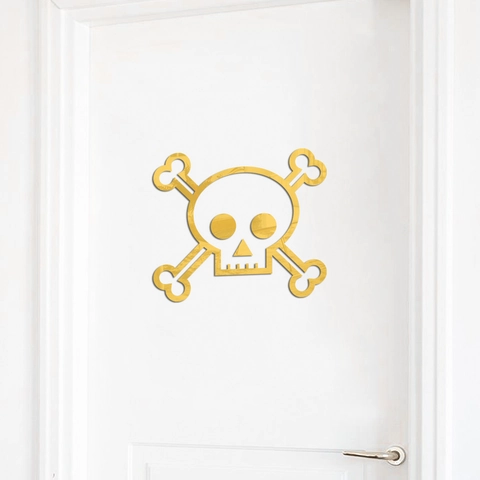Acrylic Mirror Skull Wall Sticker Halloween Self Adhesive Mirror Decor For Living Room Bedroom Party Home Wall Decals