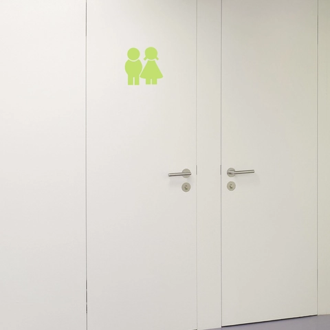 Adhesivo Luminoso para Puerta de Baño Señal de Baño que Brilla en la Oscuridad Decoración del Hogar