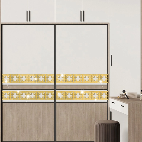 Adesivi Murali Specchio in Acrilico 3D Geometrici Intagliati Adesivi Decorativi Impermeabili per Soggiorno Bagno Camera da Letto