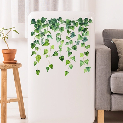 Stickers Muraux Vignes Vertes PVC Plantes Suspendues Lierre Pour Salon Chambre Cuisine Décoration Maison Art Moderne