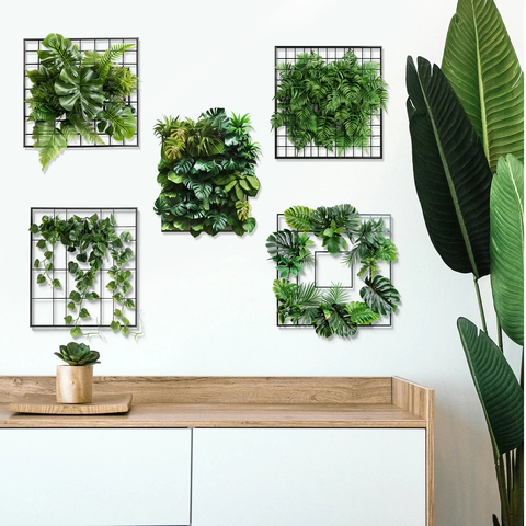 Kreative Grünpflanzen Ranken Wandaufkleber PVC Simulation Topfpflanze 3D Wandtattoos Für Wohnzimmer Schlafzimmer Home Dekor