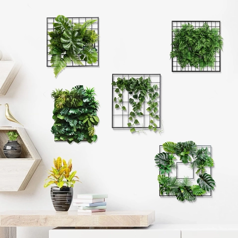Kreative Grünpflanzen Ranken Wandaufkleber PVC Simulation Topfpflanze 3D Wandtattoos Für Wohnzimmer Schlafzimmer Home Dekor
