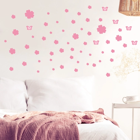DIY Bloemen Vlinder Muurstickers PVC Verwijderbare Floral Decals Voor Woonkamer Slaapkamer Keuken Badkamer Huis Decoratie Kunst