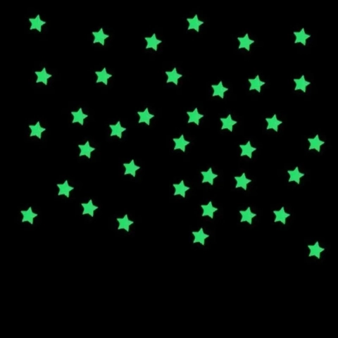 Adesivi Murali 3D Stelle Luminose al Buio Pentagramma Decorazione Soffitto per Cameretta Bambini DIY Casa Decorativo PVC Adesivi