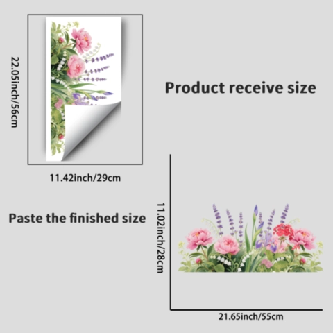 Gekleurde Bloem Statische Raamsticker Voor Woonkamer Slaapkamer Floral PVC Decoratieve Glassticker Voor Huisdecoratie