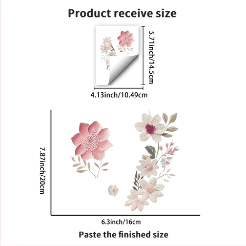 Pastoral Floral Light Switch Stickers Fresh PVC Flower Wall Decals For Bedroom Living Room Household Socket Decor Wall Art