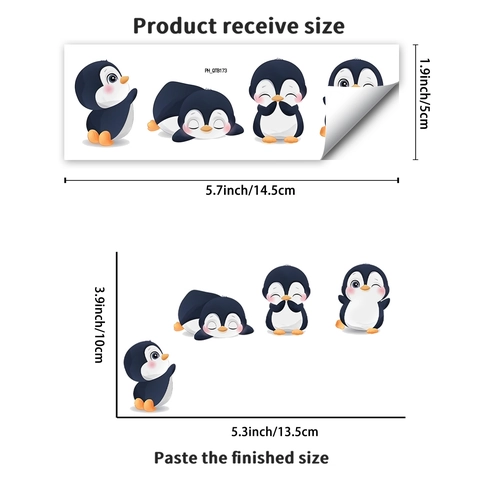 Cartone Animato Pinguino Interruttore Della Luce Adesivi Murali Simpatici Animali Decalcomanie Per Camera Da Letto Soggiorno Asilo Nido