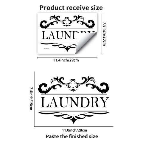 Waschküche Türschild Abnehmbare PVC Wandsticker Minimalistische Englische Buchstaben Dekorative Aufkleber Für Waschraum Badezimmer