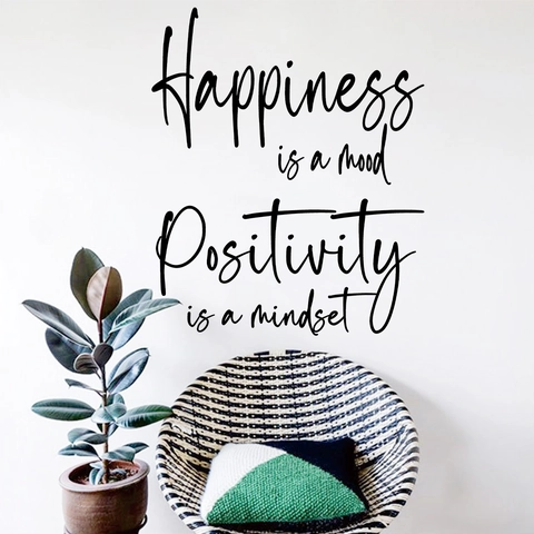 Sticker Mural Slogan de Motivation Anglais Minimaliste Moderne en PVC Autocollant Écriture Artistique pour Décor de Chambre
