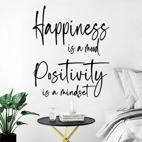 Sticker Mural Slogan de Motivation Anglais Minimaliste Moderne en PVC Autocollant Écriture Artistique pour Décor de Chambre