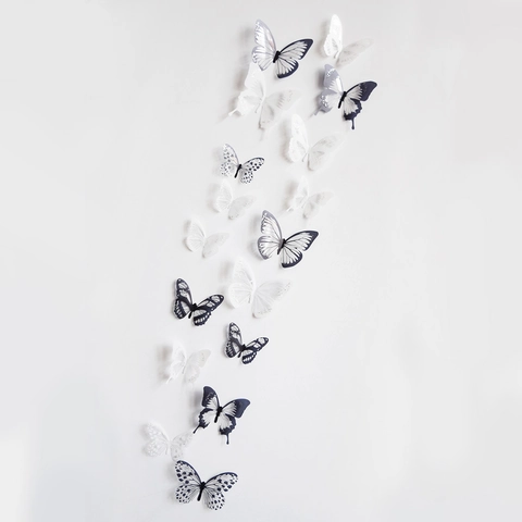 3D Schmetterling Wandaufkleber DIY PVC Wasserdicht Abnehmbare Aufkleber Für Wohnzimmer Schlafzimmer Deko Minimalistisch