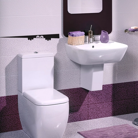 Pegatina para Inodoro de Monstruo Mirón Creativo Ojos de Dibujos Animados Hello Patrón PVC Impermeable Pegatina de Pared Baño