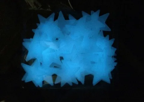 Pegatinas de Pared de Estrellas que Brillan en la Oscuridad Azul Oscuro Calcomanías de Estrellas para Techo Dormitorio Infantil