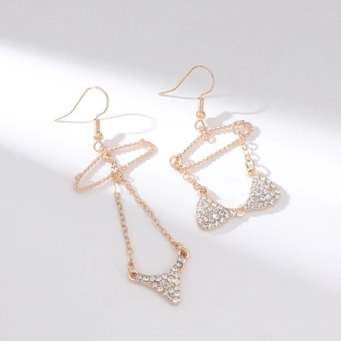 Creativi Orecchini Pendenti Bikini Appendiabiti Asimmetrici Con Perno in Argento Sterling 925 Oro Lega di Zinco Gioielli