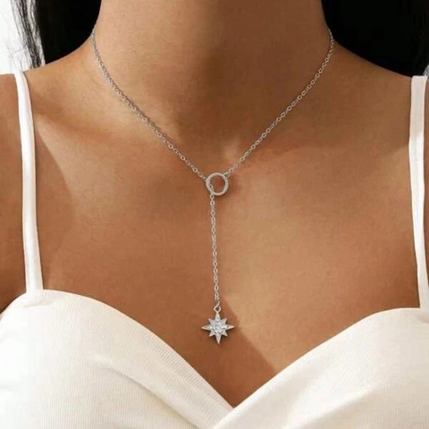 Vintage Layered Alloy Necklace For Women Minimalist Starburst Faux Artificial Pearl Disc Pendant Multi-Layer Gold Silver Jewelry Gift