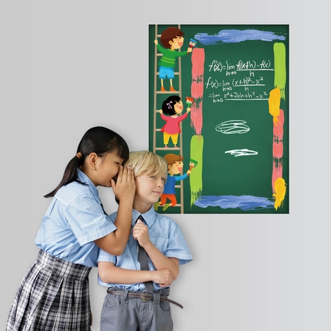 Green Blackboard Wall Sticker Erasable PVC Chalk Board Decal Cartoon Kids Design For School Classroom Home Decor Teaching Board