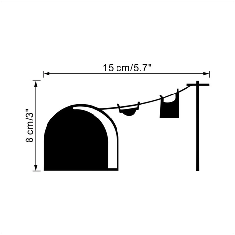 Pegatina de Pared Creativa de PVC Agujero de Ratón con Patrón de Silueta Tendedero Decorativo para Sala de Estar
