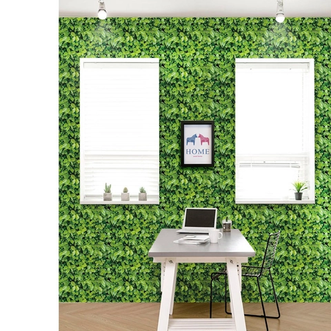 Grüne Blätter PVC Selbstklebend Wandtattoo Modern Botanik Laub Tapete Für Wohnzimmer Schlafzimmer Büro Home Decor