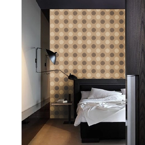Nordischer Stil Polka Dot PVC Wandaufkleber Selbstklebend Abnehmbar Braun Beige Kreise Tapete Für Wohnzimmer Schlafzimmer