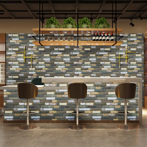 3D Baksteen Muursticker PVC Zelfklevend Retro Industriële Stijl Behang Voor Woonkamer Slaapkamer Keuken Huisdecoratie