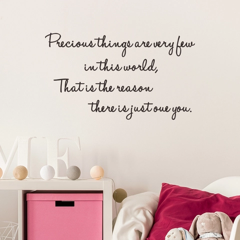 Adesivo da Parete Citazione Inglese Precious Things PVC Removibile DIY Scritta Decalcomania per Soggiorno Camera da Letto Casa