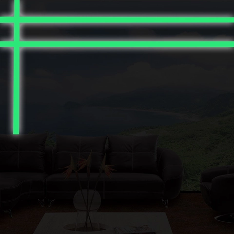 Modern Luminous PVC Tape Self Adhesive Glow In Dark Wall Sticker For Home Baseboard Stairs Safety Warning Decoration Green