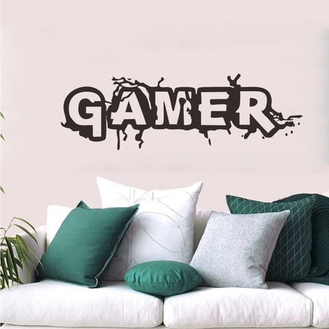 Gamer Wandtattoo Gerissen Graffiti Spritzer Wandaufkleber PVC Dekoration Für Wohnzimmer Schlafzimmer Spielzimmer Jungen Geschenk