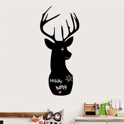 Cartoon Tier Wandtafel Aufkleber DIY Kreidetafel Dekor Für Kinderzimmer Kindergarten Eule Hirsch Roboter Bär Form Home Deko