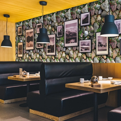 3D Faux Stone Texture Wall Sticker PVC Self Adhesive Wallpaper Pebble Moss Pattern For Cafe Restaurant Living Room Home Decor