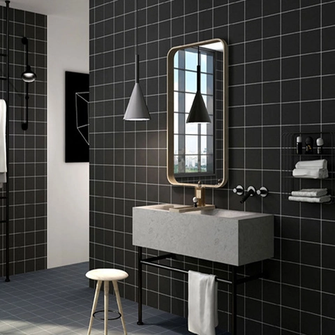 Black White Grid Self-Adhesive Wallpaper PVC Waterproof Wall Sticker For Furniture Renovation Modern Minimalist Home Decor