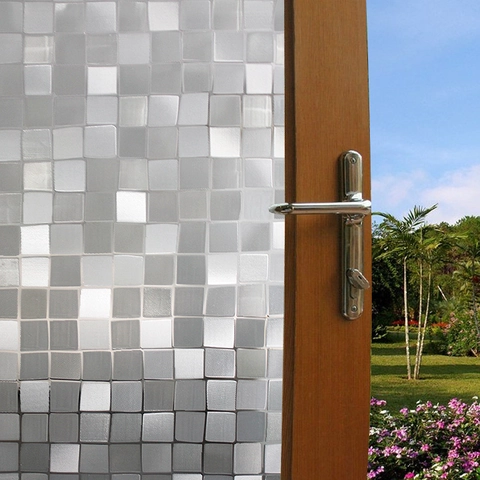 Modern Mozaïek Patroon Venster Privacy Folie Statische Hechting PVC Gematteerd Glas Sticker Voor Huis Badkamer Slaapkamer Decoratie