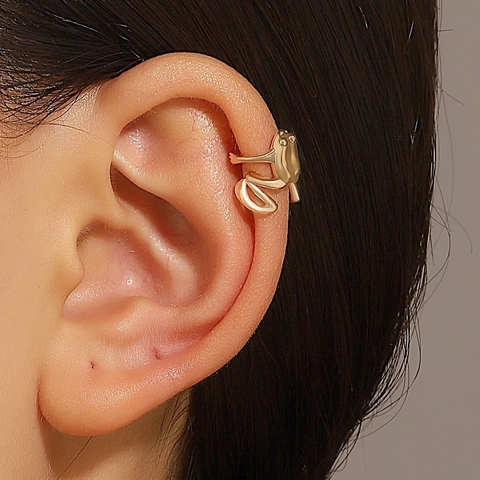 Vintage Frog Ear Cuffs And Turtle Open Rings Copper Enamel Animal Clip On Earrings Jewelry For Women Men