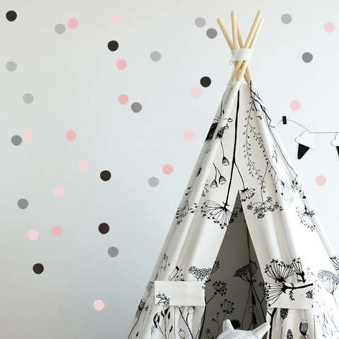 Polka Dot Wall Stickers Colorful Round Circles PVC DIY Wall Decals For Kids Bedroom Nursery Living Room Home Decor Nordic Minimalist Style