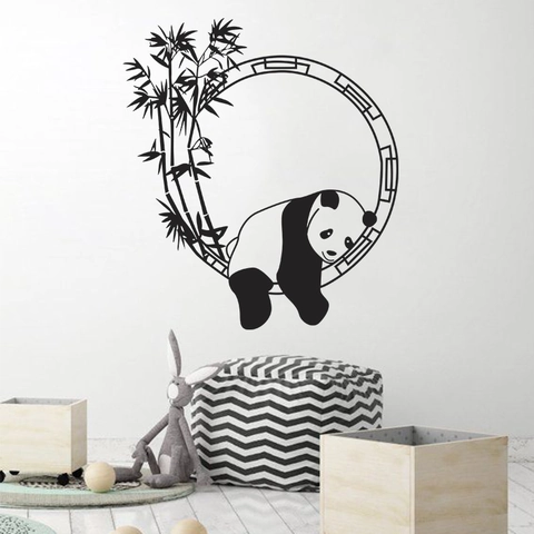 Moderner Chinesischer Stil Großer Panda Bambus PVC Wandtattoo DIY Abnehmbare Wandbild Für Schlafzimmer Wohnzimmer Dekoration