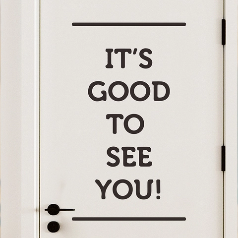 Moderno Minimalista Adesivo Murale in PVC Nero con Scritte in Inglese Murale Removibile per Camera da Letto Soggiorno Ingresso Casa Decor
