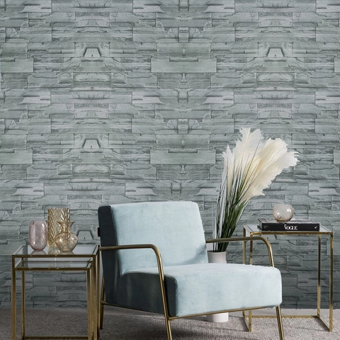 Carta da Parati Adesiva in PVC Effetto Pietra 3D Grigio per Soggiorno Camera da Letto Sfondo Adesivo Murale Decorazione Ristrutturazione